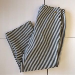 NEW St. John Striped Pants Blue White Size L